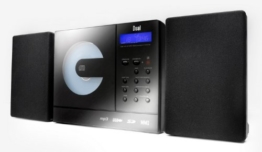 Dual Vertical 150 Kompaktanlage (CD/MP3/WMA-Player, UKW-Tuner, USB, SD-Kartenslot) Schwarz -