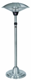 Einhell Elektro Heizpilz Terrassenheizer NHH 2100 (2100 Watt, 3 Heizstufen, Teleskoprohr aus rostfreiem Stahl, verstellbar bis 210 cm, leise) -